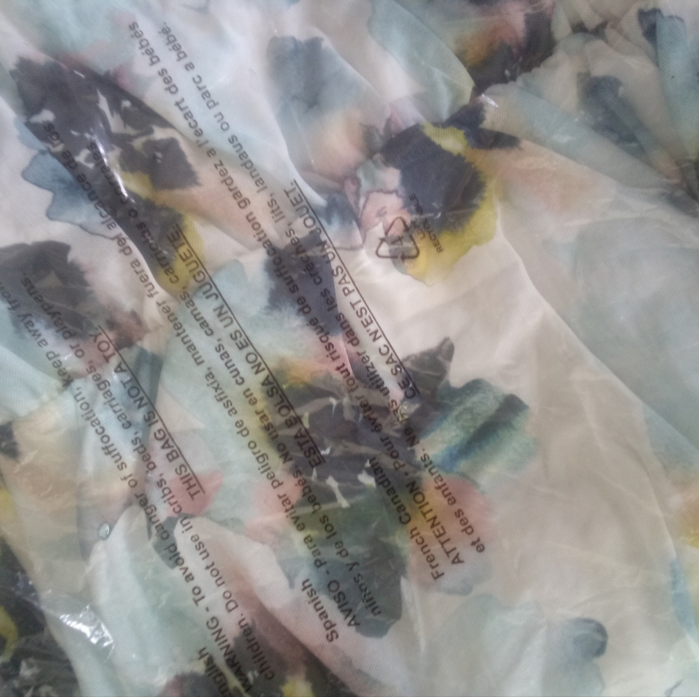 Torrid Floral Stretch Mesh Crew Neck Ruched Top 3X NEW IN PACKAGING - Picture 9 of 11